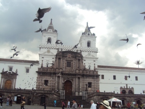 La Iglesia de San Francisco ubicada en el Centro Histórico de Quito.
